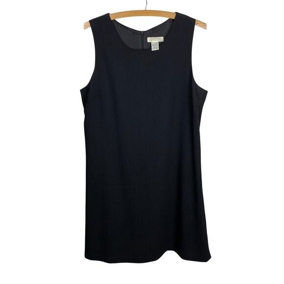 Express Vintage 90s Black Sleeveless Shift Dress Size 11/12 - Picture 1 of 5
